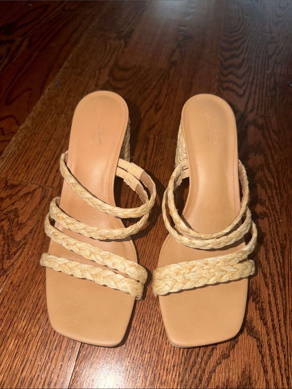 Universal Thread Braided Slide Sandals in Natural Tan